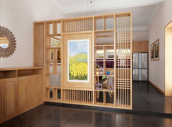 vách ngăn gỗ công nghiệp