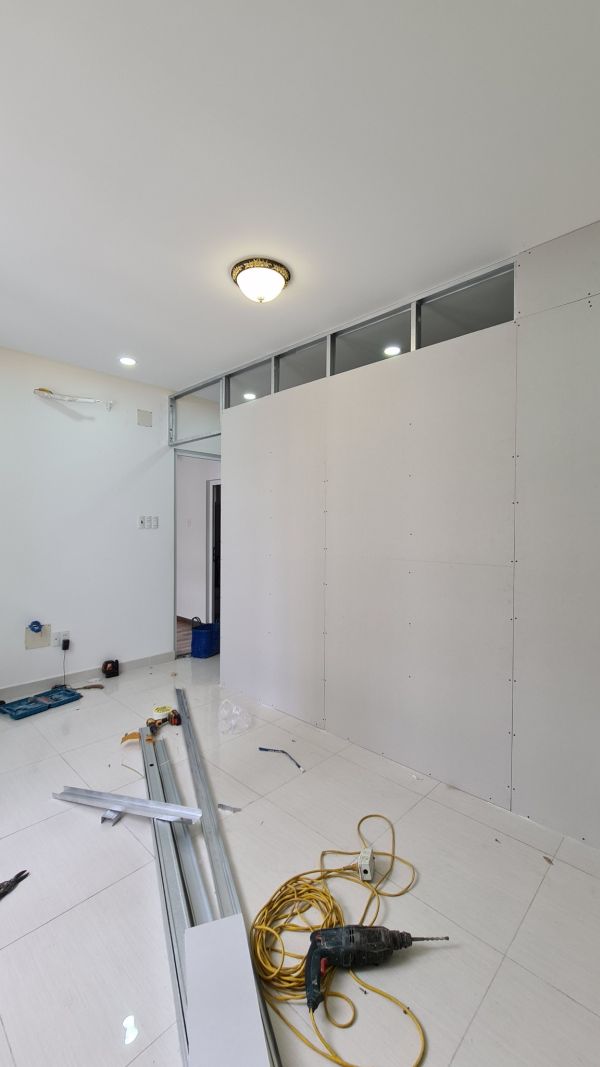 thi công vách ngăn thạch cao tại cần giờ